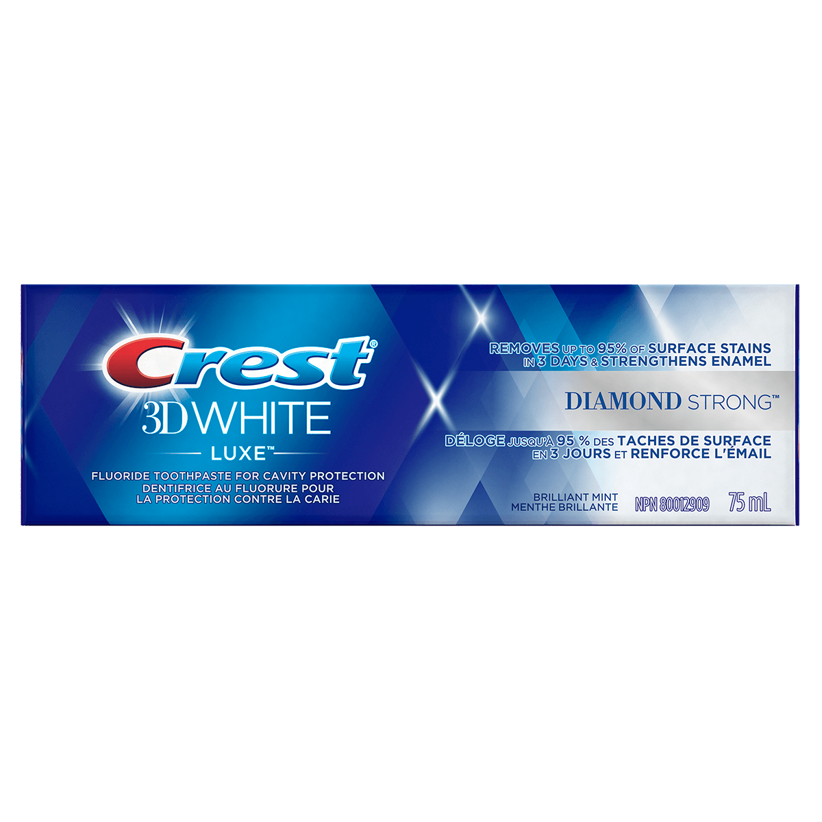 Crest 3D White Luxe Diamond Strong Toothpaste – Brilliant Mint