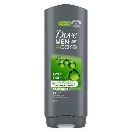 Dove Men+Care Extra Fresh Body + Face Wash – Refreshing Clean